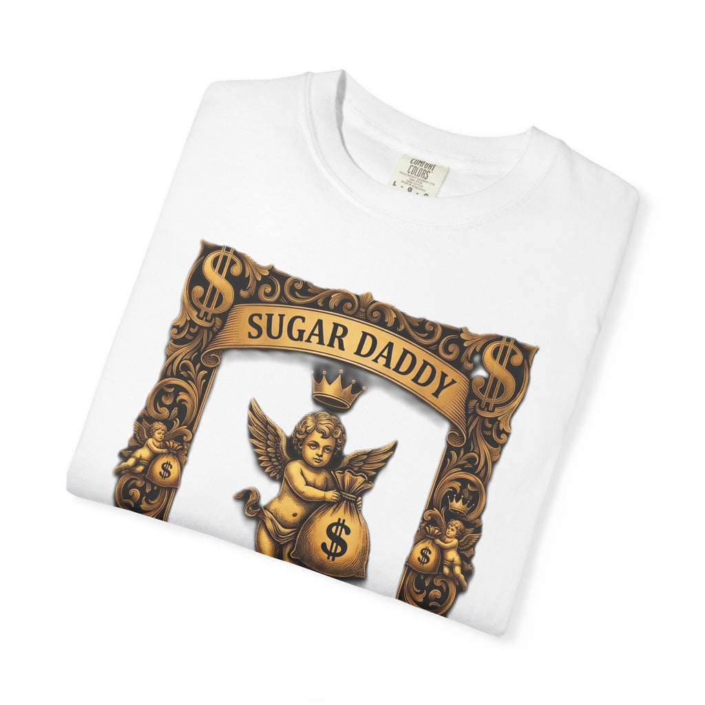 Sugar Daddy Now Hiring T-Shirt — Funny Vintage Cherub Design with QR Code