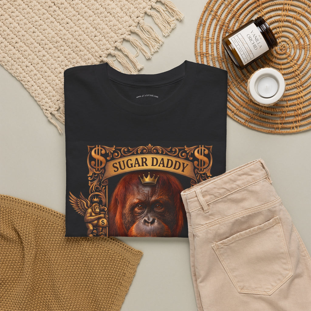 “Sugar Daddy Now Hiring” Graphic Tee — Funny Vintage Orangutan Poster T-Shirt